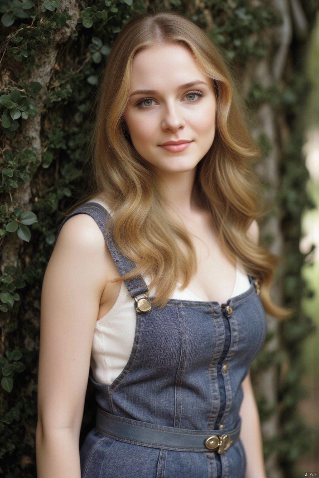 Dolores Abernathy is wearing a blue skirt and Ear cuff. Her hair is usually golden, often combed into a low ponytail or spread out naturally. She has lake blue eyes and flawless white skin, giving people a pure feeling. When she was loading a saddle bag, she accidentally dropped a can of milk.