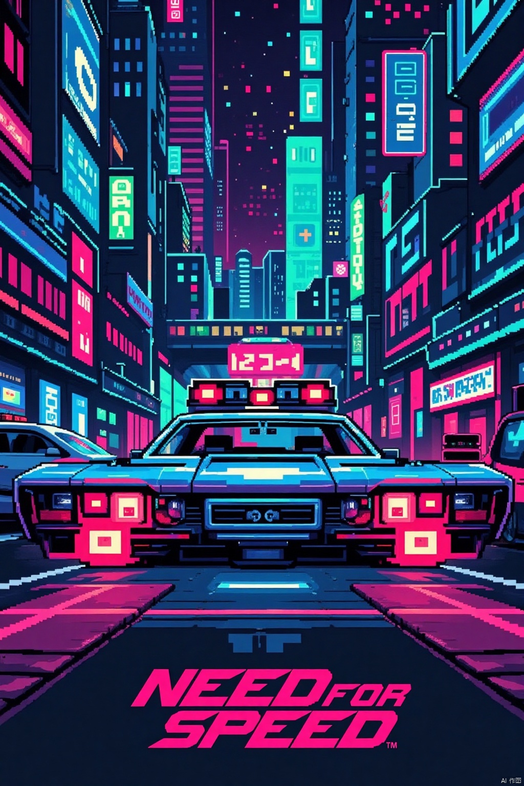 Need for Speed,,pixel style,Pixel art style