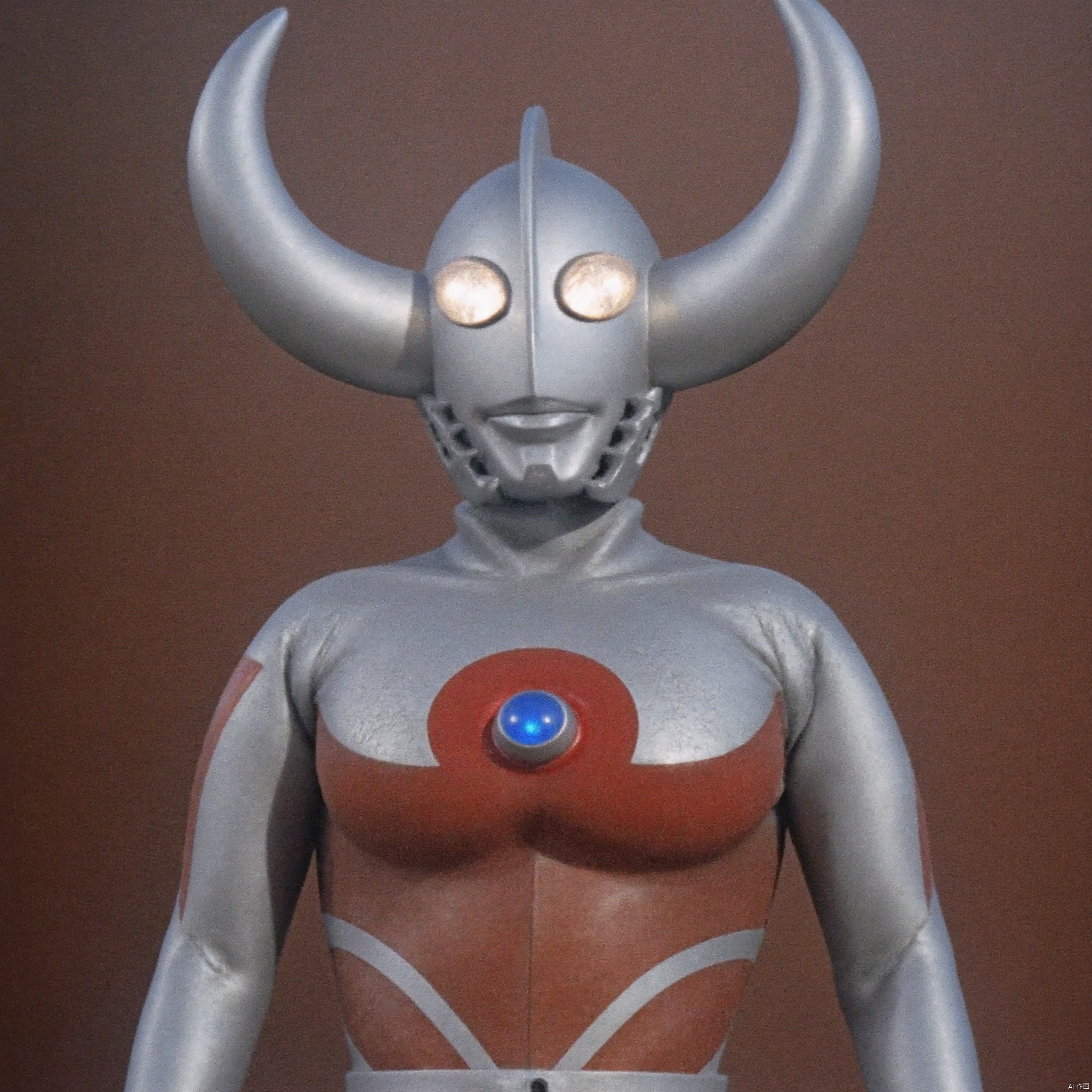 ultraman,silver bodysuit,red gloves,legwear,gloves,red boots,cover,mask,plugsuit,armor,bodysuit,red pattern on body,silver tight-fitting,red footwear,helmet,leather suit,latex,tokusatsu,no humans,science fiction,silver head,hard mask,no smile,no eyes,no nose,solo,silver rubber bodysuit with red line,horns,belt