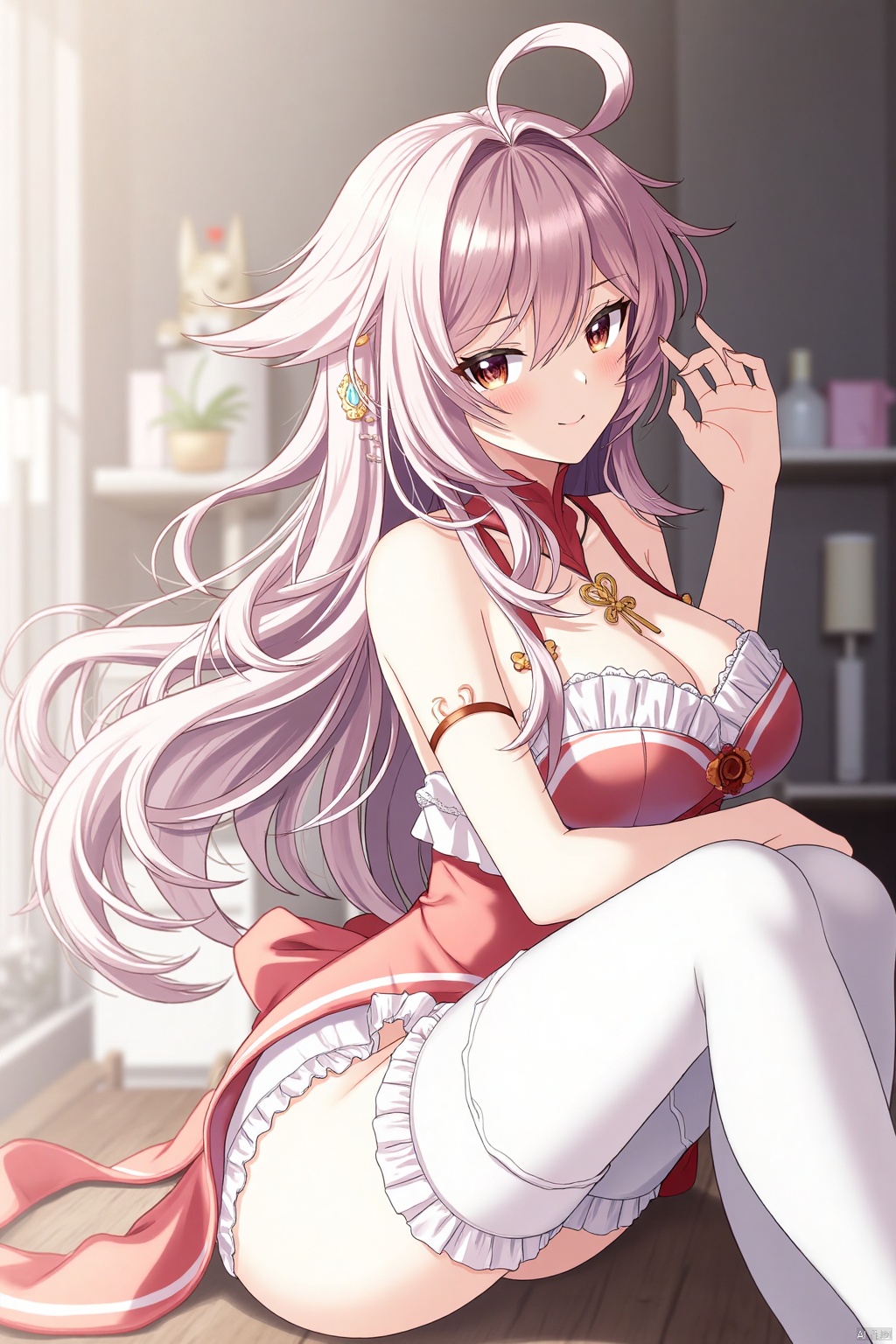 solo,1girl,takao \(azur lane\),large breasts,white pantyhose, ballerina,ballet,indoors,,masterpiece,best quality,amazing quality,