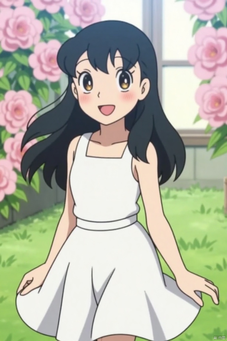 jingxiang,(best quality,4k,8k,highres,masterpiece:1.2),ultra-detailed,(realistic,photorealistic,photo-realistic:1.37),1girl,beautiful detailed eyes,beautiful detailed lips,extremely detailed eyes and face,long eyelashes,flowing hair,smiling,delicate features,soft expression,white dress,standing in a garden,flowers around,gentle sunlight,soft shadows,pastel colors,photography,portrait,serene atmosphere,peaceful scene,vivid colors,bokeh,shallow depth of field,dreamy feel,ethereal mood,romantic setting,calm and tranquil,harmonious composition,light and airy,graceful pose,natural light,even lighting,soft focus,blurred background,smooth skin,glowing complexion,subtle makeup,joyful ambiance,whimsical touch,enchanted environment