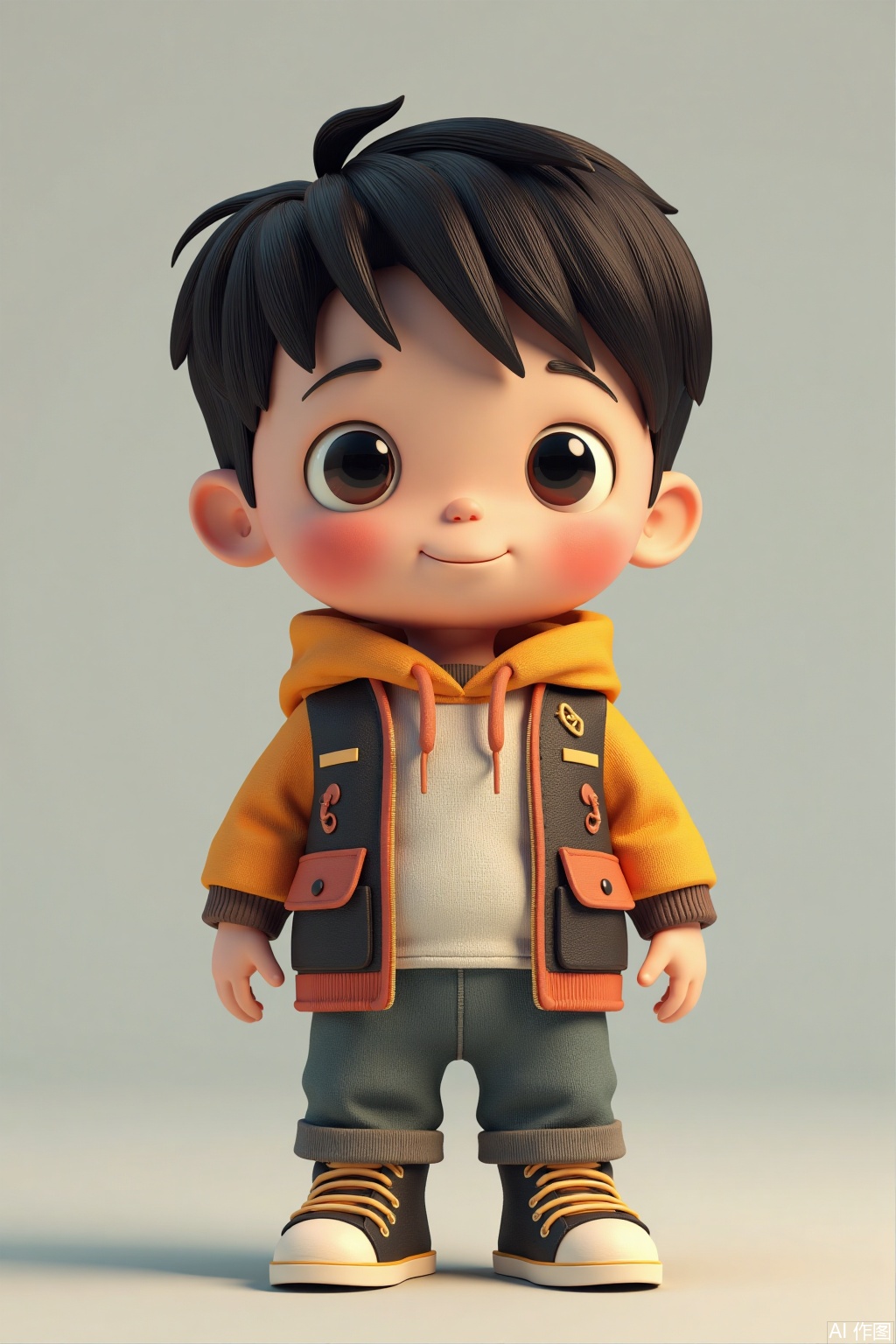 Ultra photoreal, Insane Details, 32K, Realistic,
 3D clay cute, a little boy