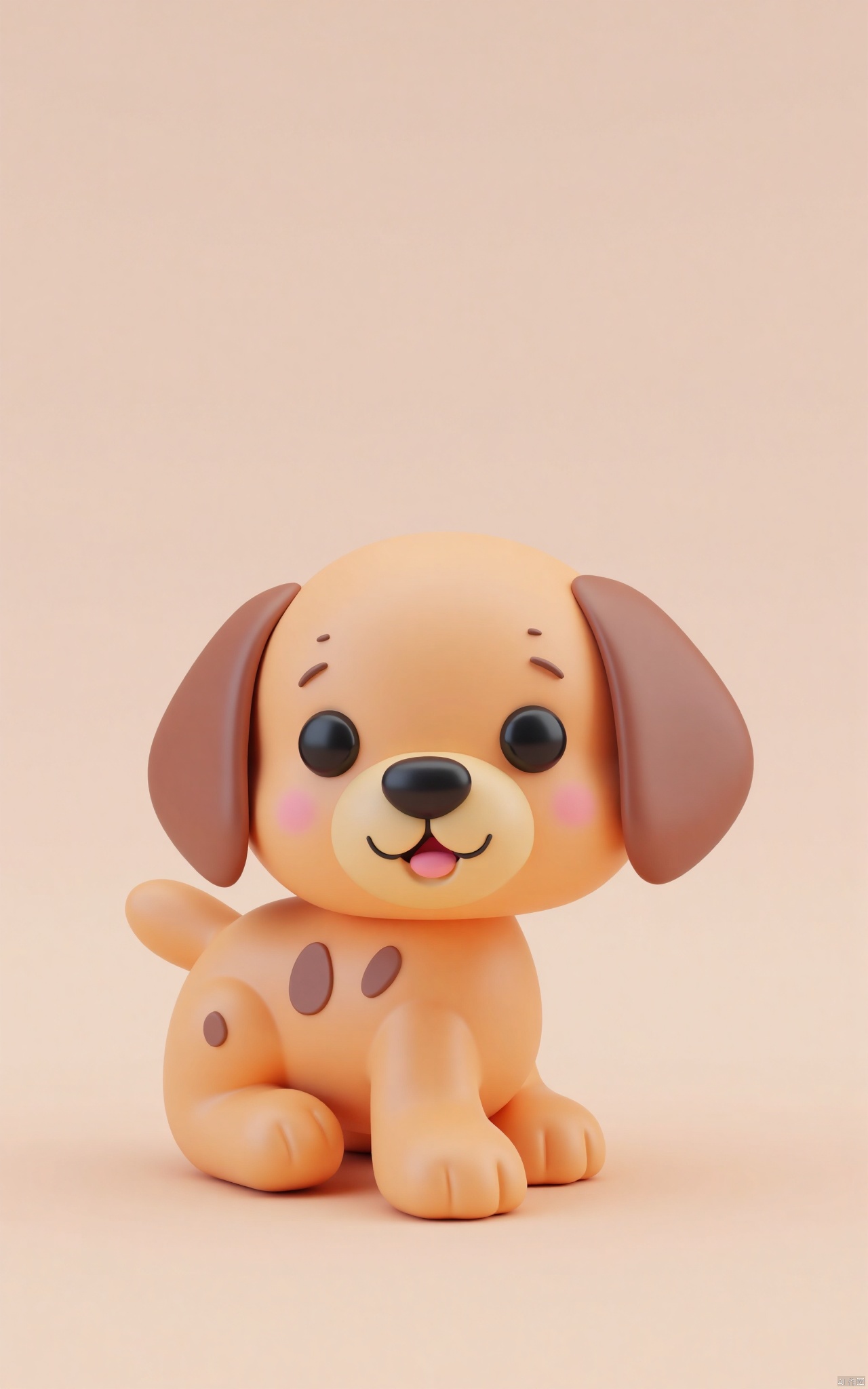 real photo,3D clay, icon,kawaii,,3D clay,1dog