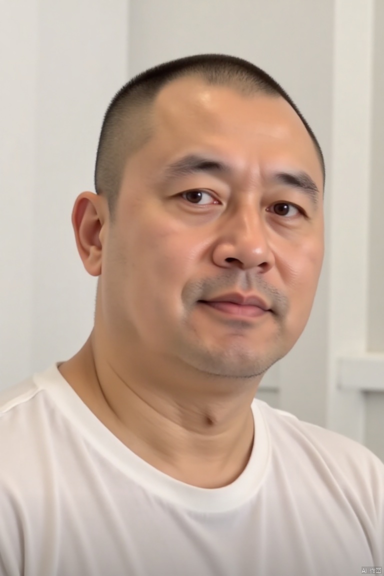  ((Best Quality)), ((Masterpiece)), (Very detailed:1.3), 
1boy,solo,strong bear shaped figure,There is a slight amount of fat in the body,temperament mature male, short hair,Eyes, mouth,nose