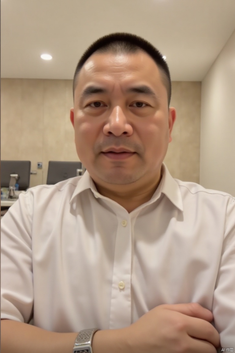  ((Best Quality)), ((Masterpiece)), (Very detailed:1.3), 
1boy,solo,strong bear shaped figure,There is a slight amount of fat in the body,temperament mature male, short hair,Eyes, mouth,nose