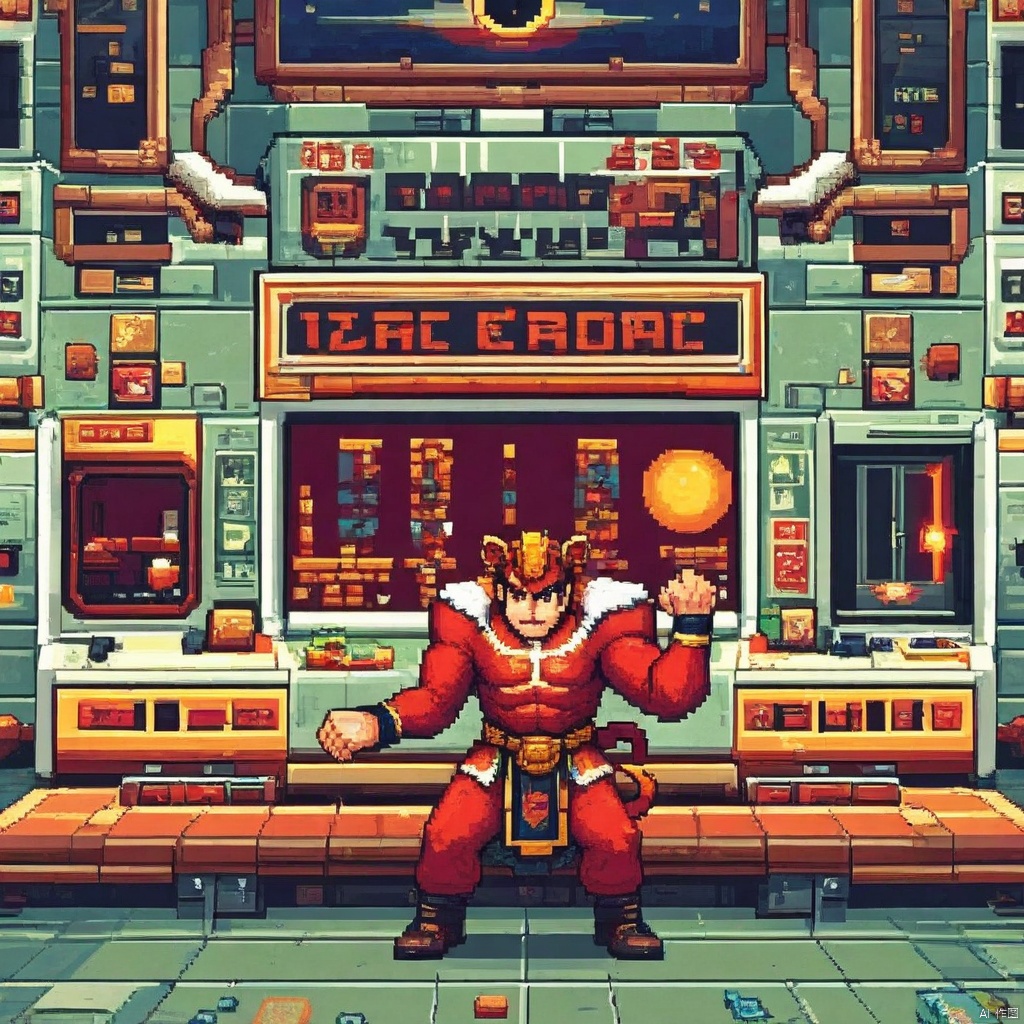 sun wukong,pixel style,Pixel art style