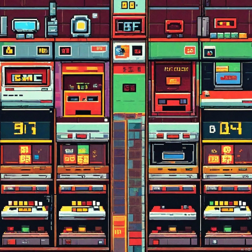 Famicom game levels,pixel style,Pixel art style