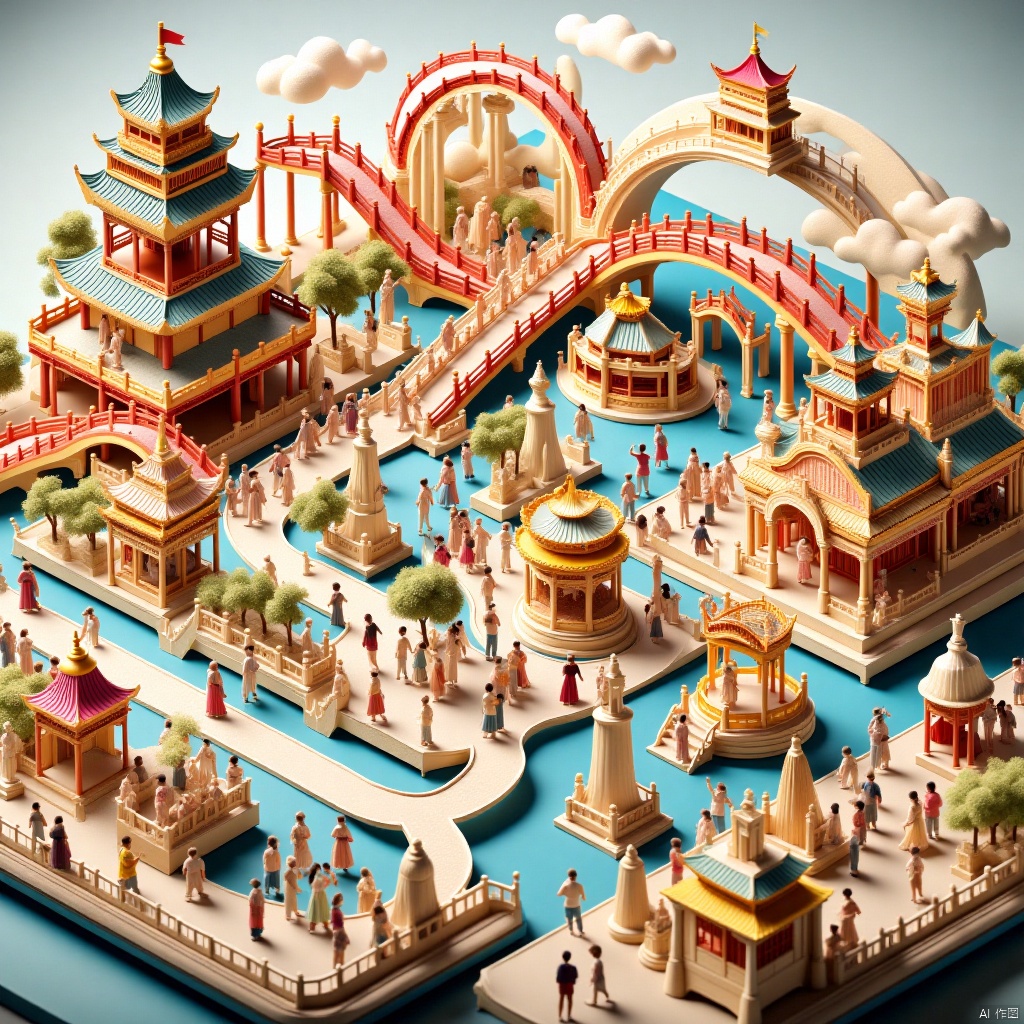 Scroll painting,游乐园,Theme park,Funfair