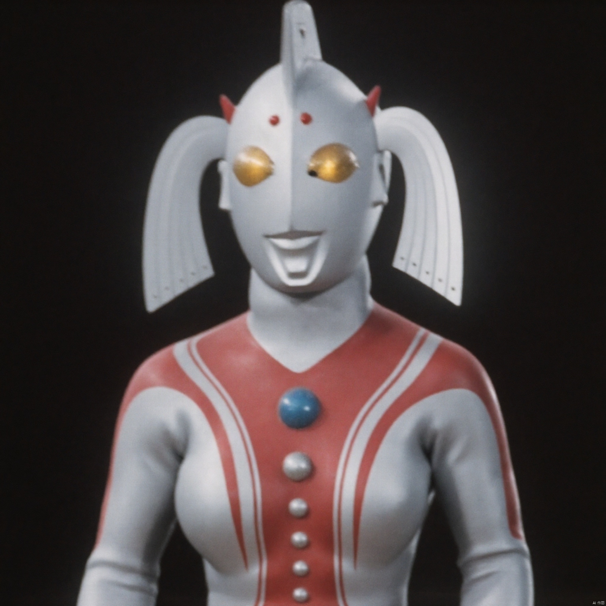 ultraman,silver bodysuit,silver gloves,legwear,gloves,boots,cover,mask,plugsuit,armor,bodysuit,red pattern on body,silver tight-fitting,red footwear,helmet,leather suit,latex,tokusatsu,no humans,science fiction,silver head,hard mask,no smile,no eyes,no nose,solo,silver rubber bodysuit with red line