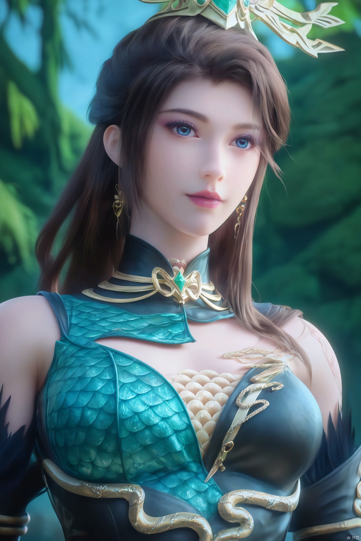 score_9_up,score_8_up,score_7_up,(Masterpiece, Best Quality, High Resolution, 8K Raw),
1girl, solo, long hair, brown hair, hair ornament, gloves, dress, jewelry, upper body, earrings, green dress,
pale skin,translucent,realistic,white skin,high detailed  skin,(detailed skin:1.1),highly detailed,ultra-high resolution,32K UHD,sharp focus,best-quality,masterpiece,unconventional supreme masterpiece,masterful details,temperate atmosphere,with a high-end texture,in the style of fashion photography,Dynamic Angle,(Dynamic posture:1.1),OverallDetailXL,zPDXL3,GX_style