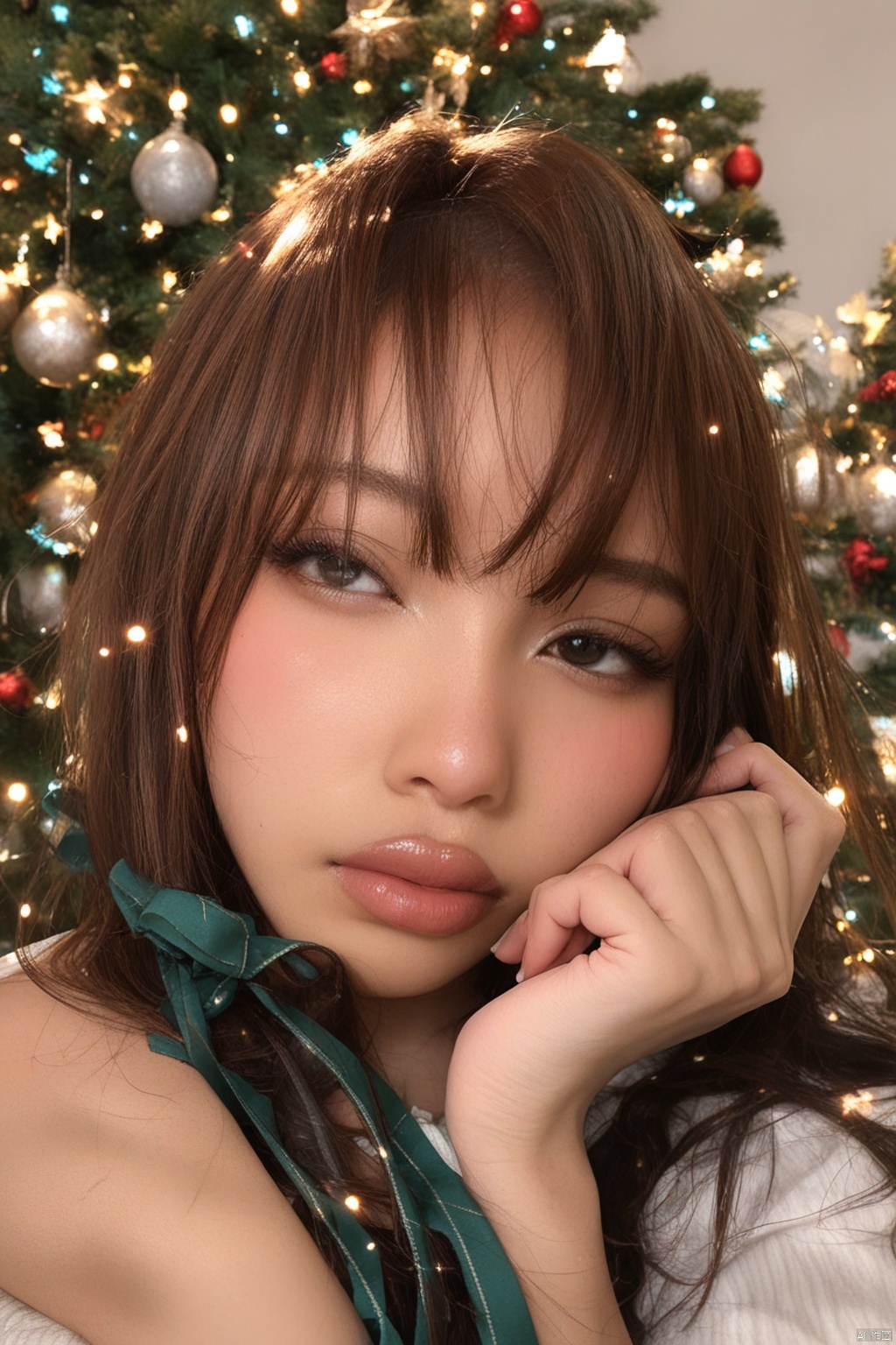 A photograph of beautiful hubggirl, (super realistic, best quality:1.25), depth, cinematic light, BREAK 2
21yo girl,christmas,masterpiece,best quality,solo,simple_background