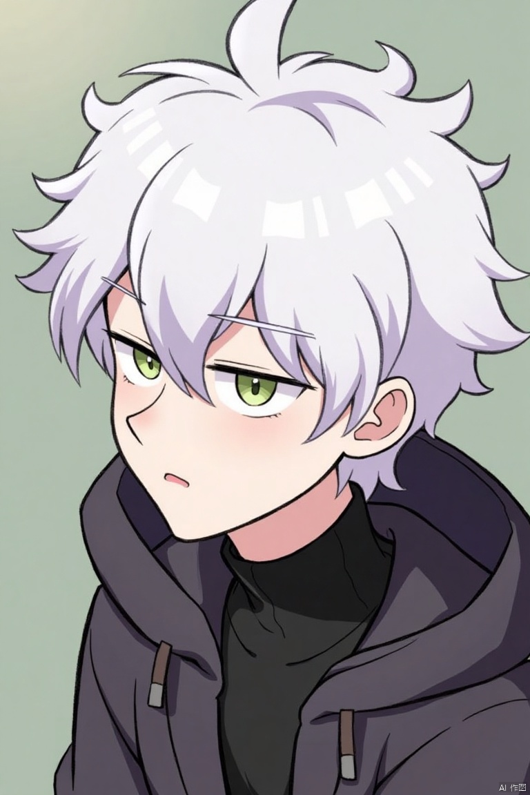 ,GDXZ,1boy,white hair,