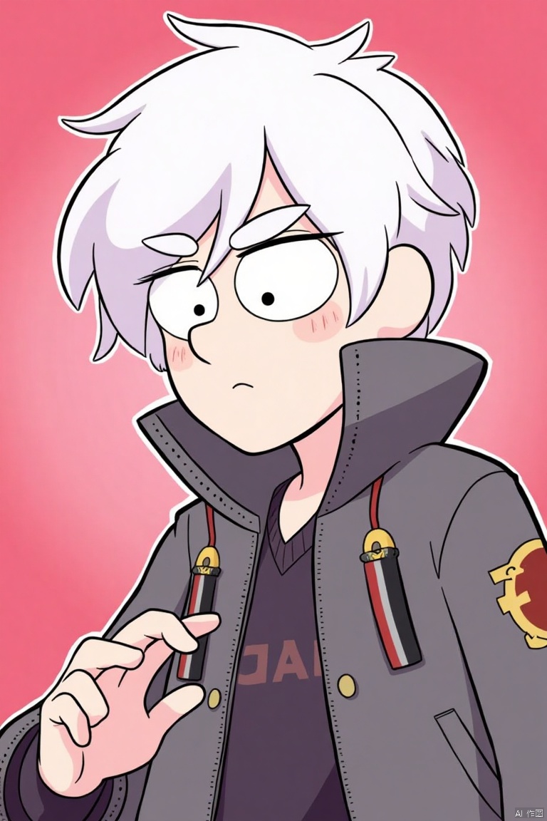 ,GDXZ,1boy,white hair,