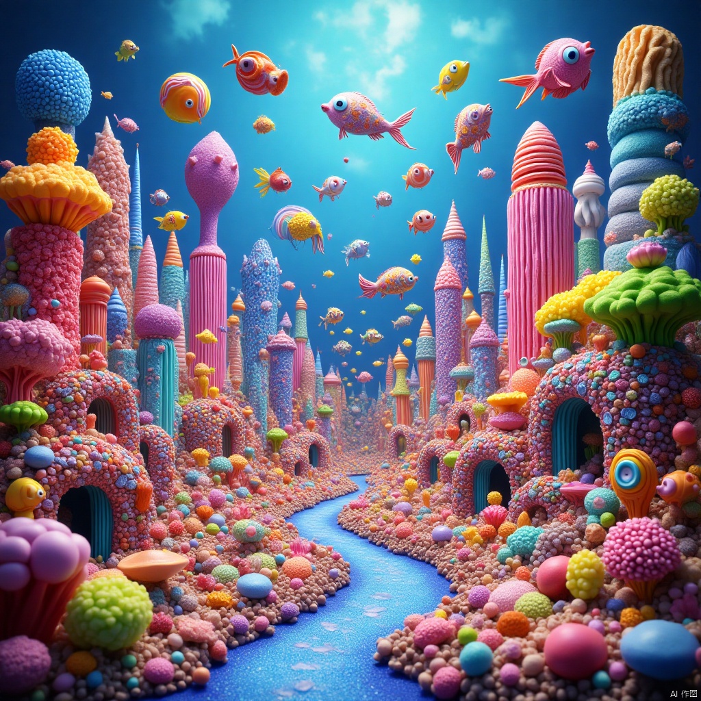 ,city, Underwater Scenery, Underwater Fish, Coral,Underwater Scenery,city,海底风景Underwater Scenery,异兽