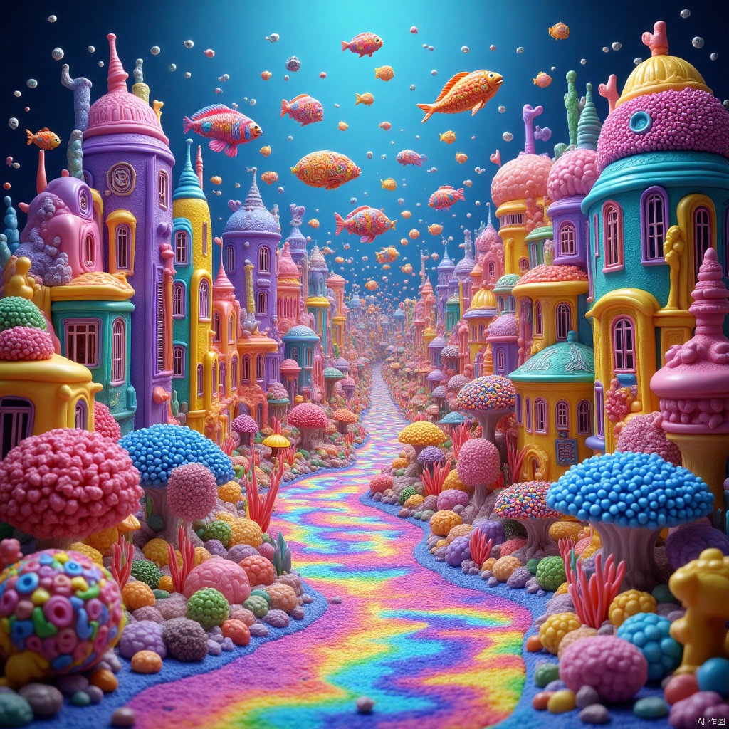 ,city, Underwater Scenery, Underwater Fish, Coral,Underwater Scenery,city,海底风景Underwater Scenery,异兽