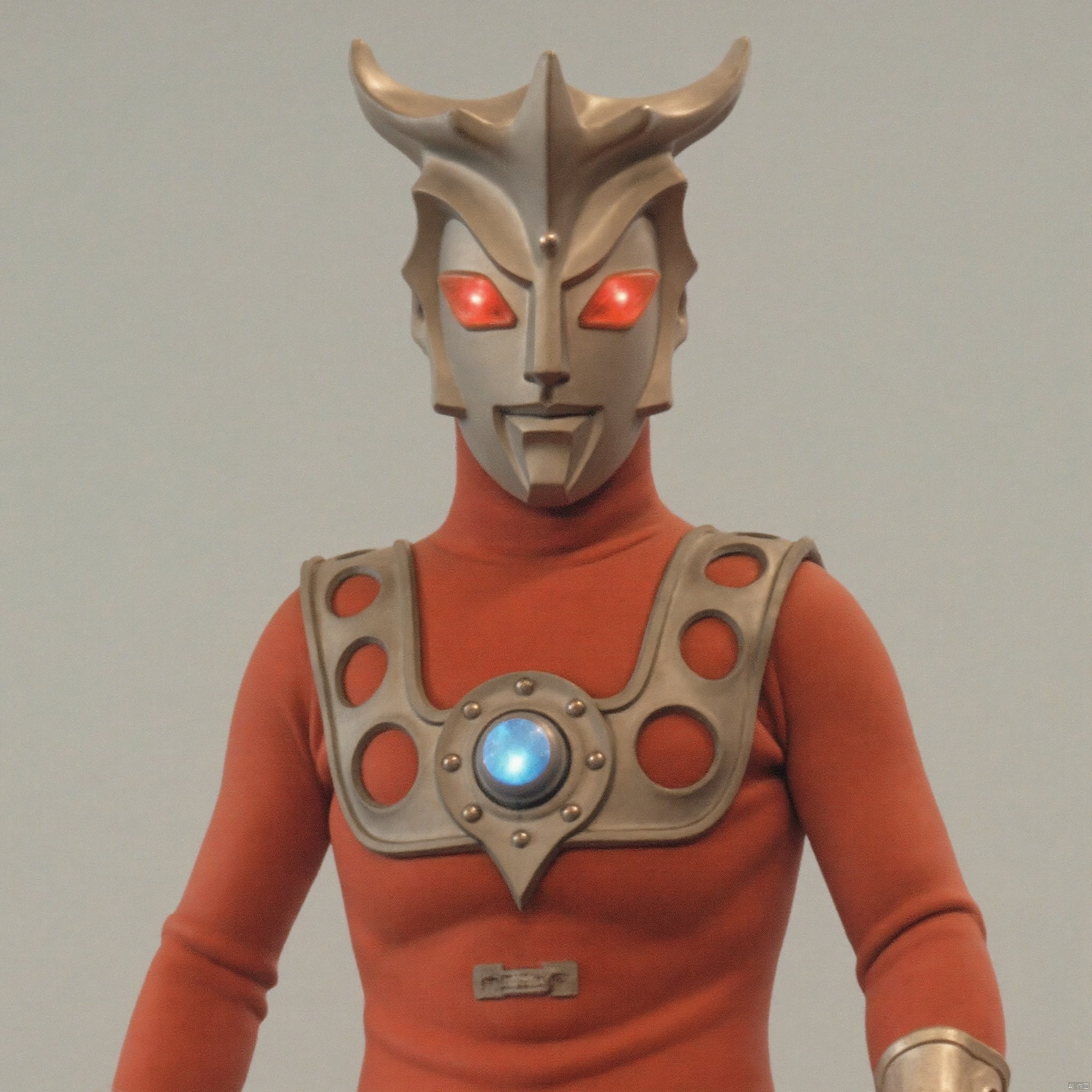 ultraman,red bodysuit,red gloves,legwear,gloves,boots,cover,mask,plugsuit,armor,bodysuit,silver pattern on body,red tight-fitting,red footwear,helmet,leather suit,latex,tokusatsu,no humans,science fiction,silver head,hard mask,no smile,no eyes,no nose,solo,red rubber bodysuit with silver line