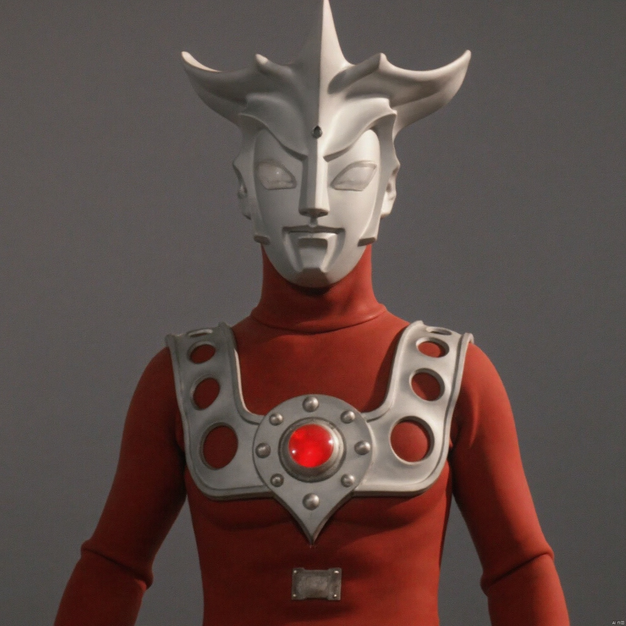 ultraman,red bodysuit,red gloves,legwear,gloves,boots,cover,mask,plugsuit,armor,bodysuit,silver pattern on body,red tight-fitting,red footwear,helmet,leather suit,latex,tokusatsu,no humans,science fiction,silver head,hard mask,no smile,no eyes,no nose,solo,red rubber bodysuit with silver line
