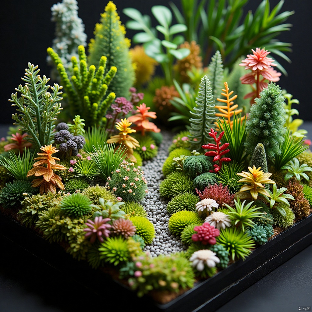 miniature landscape, plant, close-up