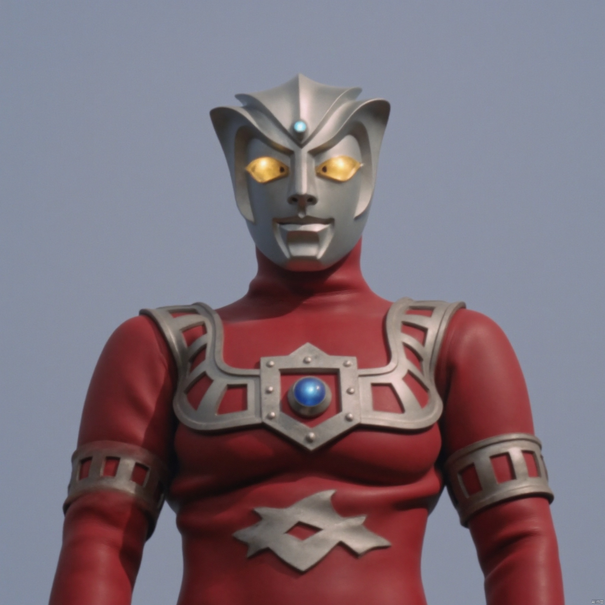 ultraman,red bodysuit,red gloves,legwear,gloves,boots,cover,mask,plugsuit,armor,bodysuit,silver pattern on body,red tight-fitting,red footwear,helmet,leather suit,latex,tokusatsu,no humans,science fiction,silver head,hard mask,no smile,no eyes,no nose,solo,red rubber bodysuit with silver line