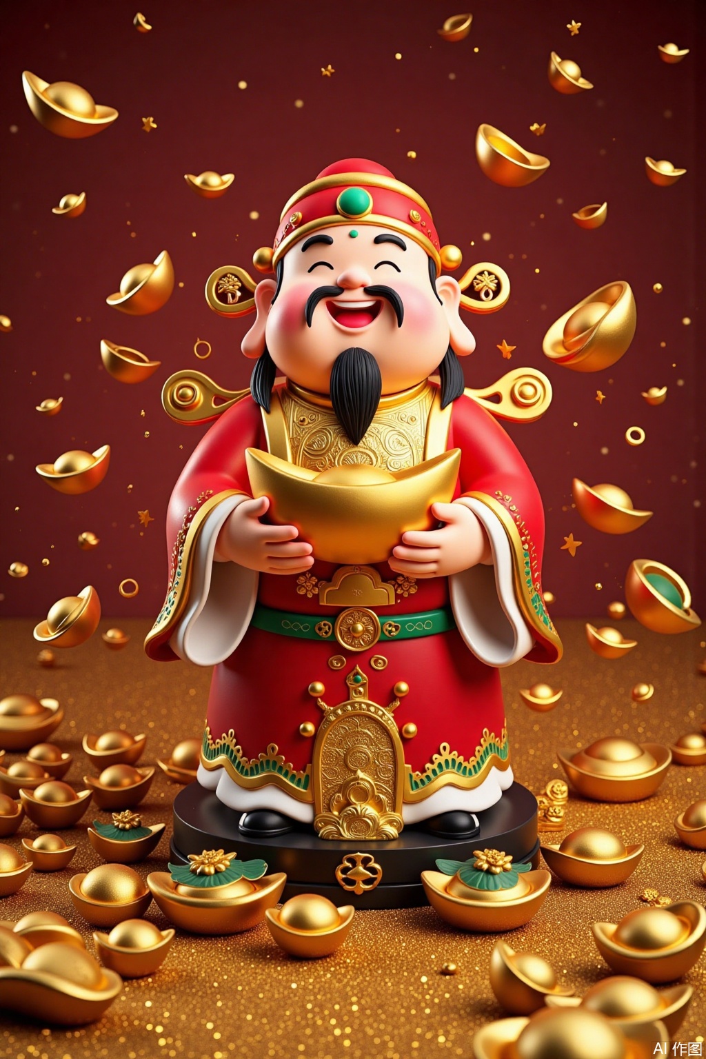 Ultra photoreal, Insane Details, 32K, Realistic,
real photo,Chinese God of Wealth