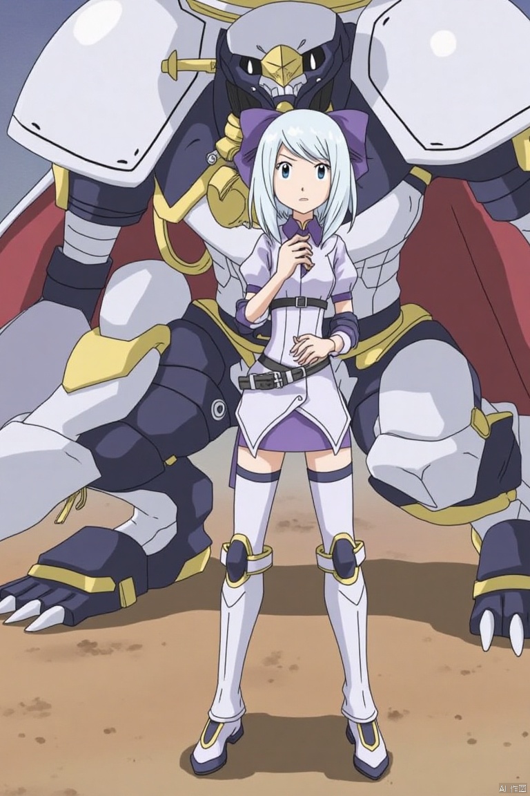 ,WXYH,3A,solo,GDXZ,(1girl:1.5),full body,dress shirt,**4WXDD,white hair,partial armor