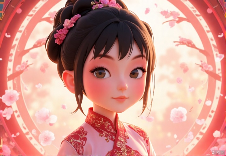 cartoon style,1girl, looking at viewer, cute_smile,Wearing Vietnamese opera costumes，full body