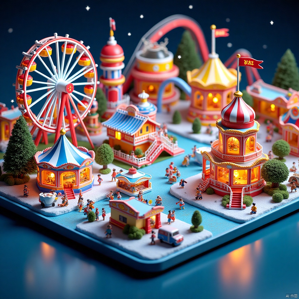 city, ice and fire,游乐园,Theme park,Funfair