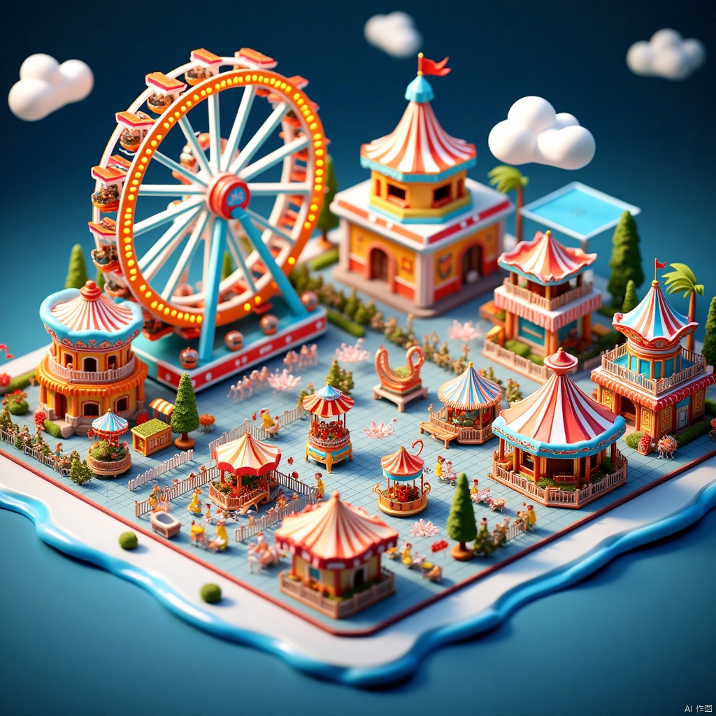city, ice and fire,游乐园,Theme park,Funfair