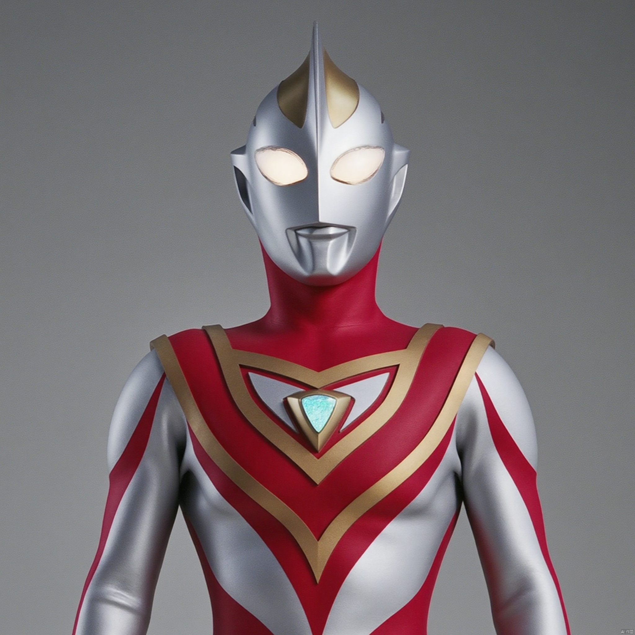 ultraman,silver bodysuit,silver gloves,legwear,gloves,boots,cover,mask,plugsuit,armor,bodysuit,red pattern on body,silver tight-fitting,silver footwear,helmet,leather suit,latex,tokusatsu,no humans,science fiction,silver head,hard mask,no smile,no eyes,no nose,solo,silver rubber bodysuit with red line