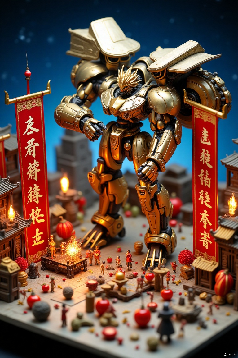 晶莹的金色中国龙,特写,龙,dragon,Mech Battlefield,机甲战场,Battlefield of Mechs,Elements of the Spring Festival,新春元素