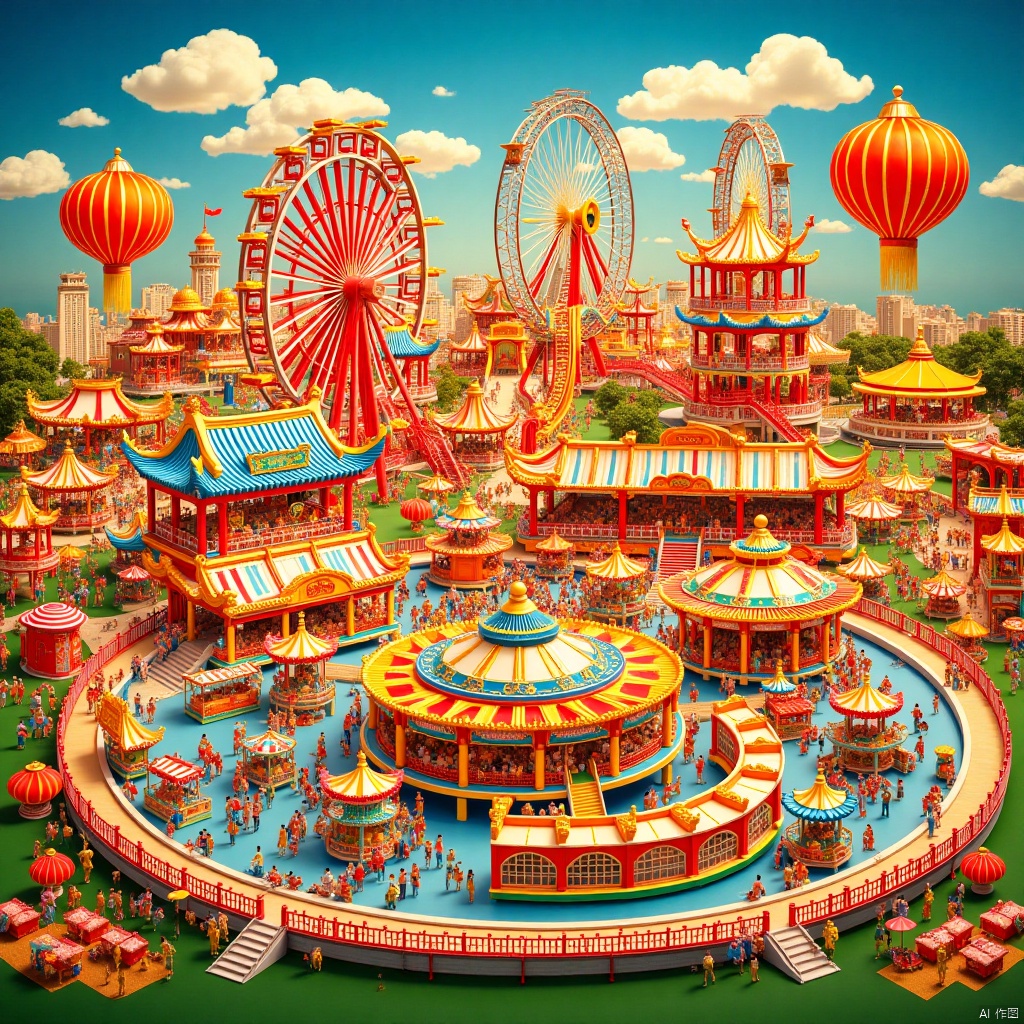 ,年画,龙,dragon,New Year paintings,游乐园,Theme park,Funfair