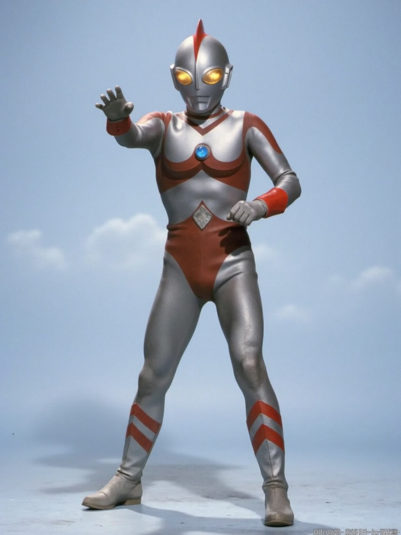 ultraman,silver bodysuit,silver gloves,legwear,gloves,boots,cover,mask,plugsuit,armor,bodysuit,red pattern on body,silver tight-fitting,silver footwear,helmet,leather suit,latex,tokusatsu,no humans,science fiction,silver head,hard mask,no smile,no eyes,no nose,solo,silver rubber bodysuit with red line
