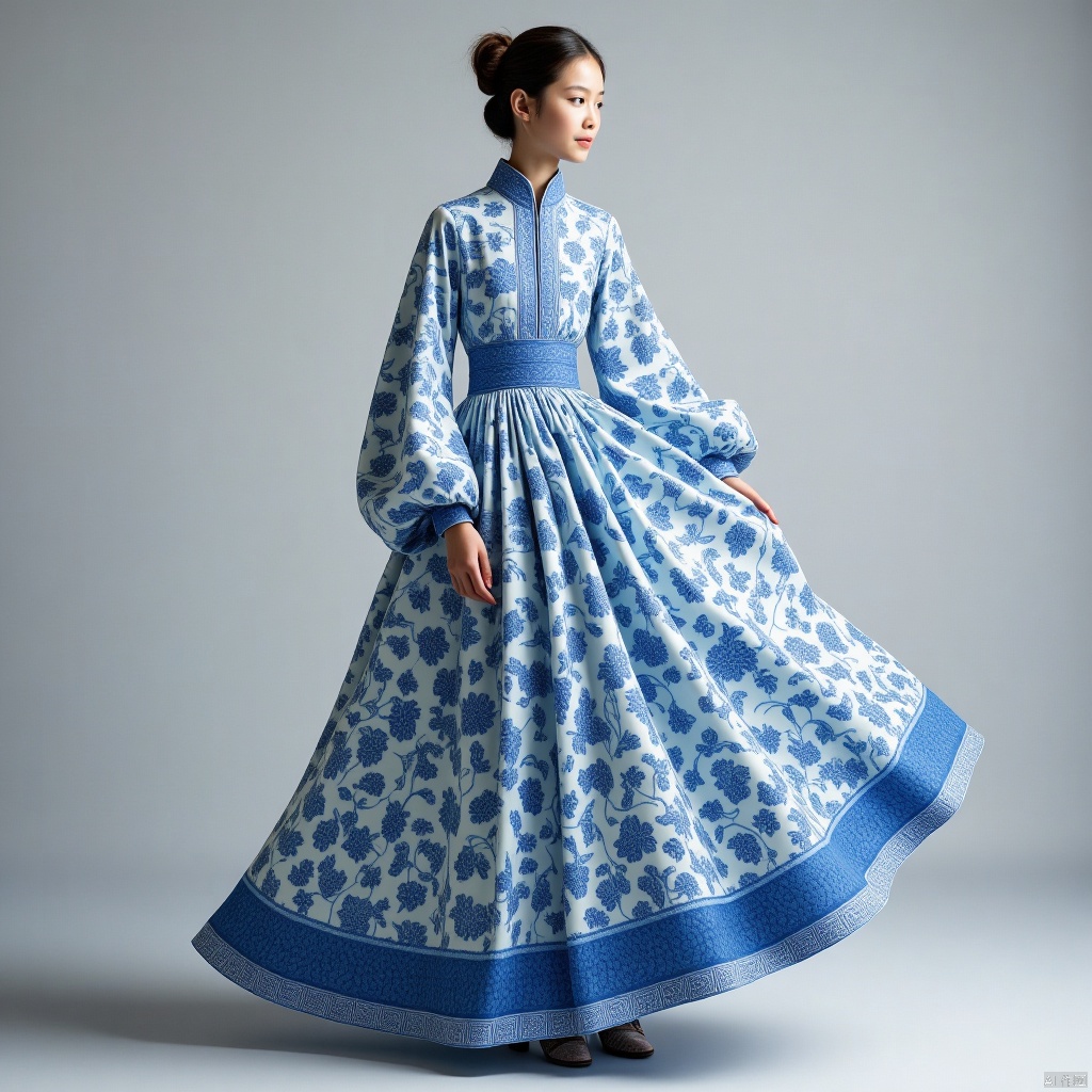 ,long dress,长裙,1girl,瓷器,porcelain