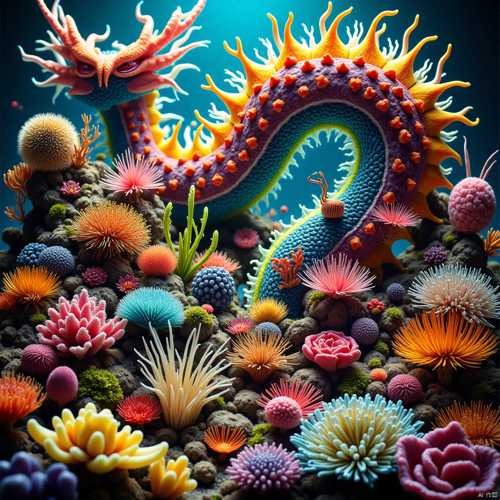 ,microorganism,microbes,amusement park,Theme park,Funfair,,dragon,microorganism,微生物,龙,Chinese Dragon,long dress,长裙,海底风景Underwater Scenery