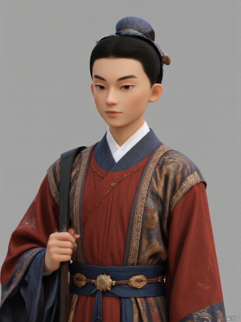 1boy,hanfu,cartoon style,full body,PixarDisney,vector style,AKKK