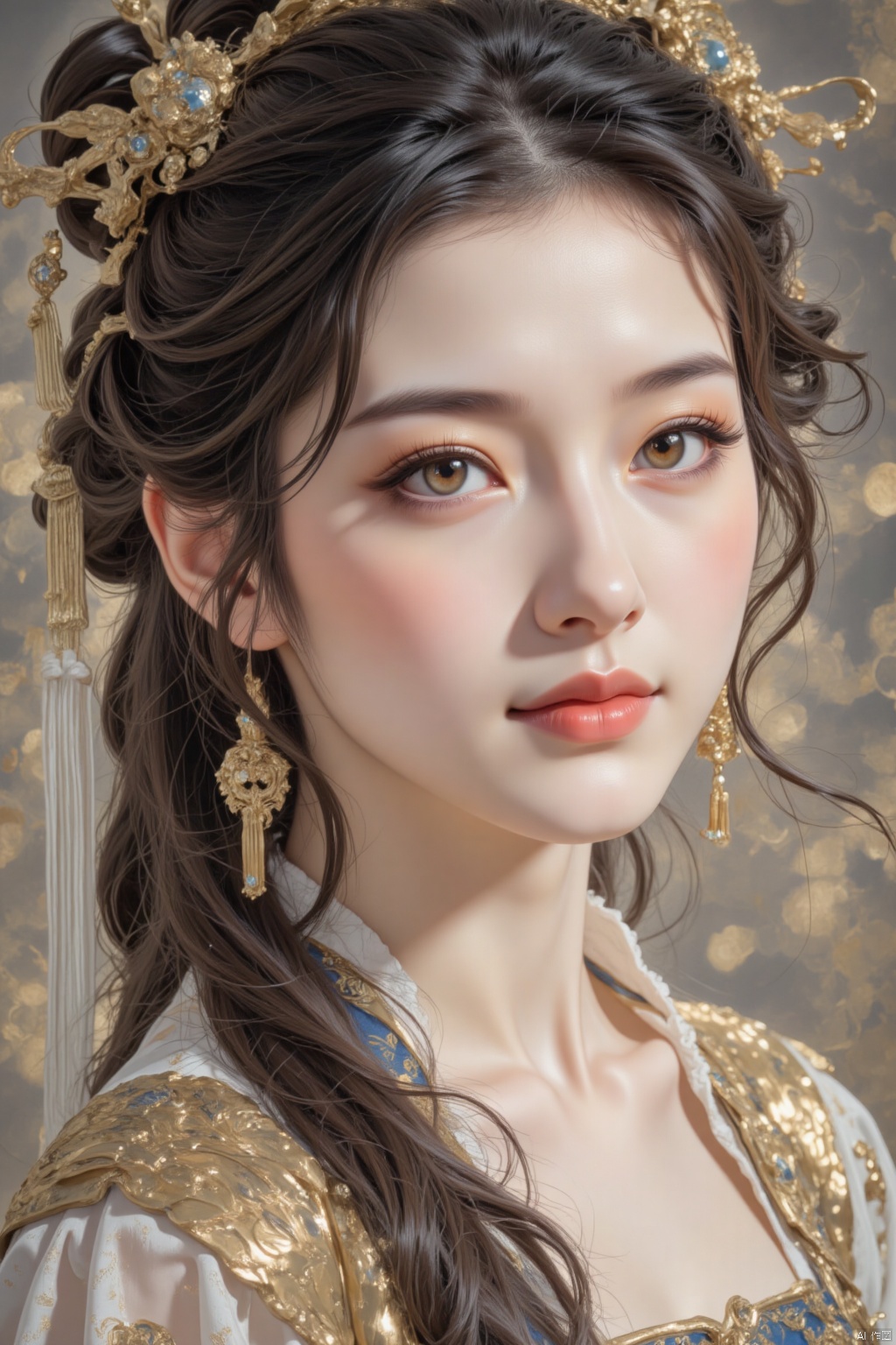 masterpiece,best quality,ultra-detailed,detailed pupils,photography,high quality,top CG rendering,highest quality,ultra-clear,ultra-detailed,1girl,hanfu,Official Art,Extremely Detailed CG,8k Wallpapers,good figure,HD,game cg,