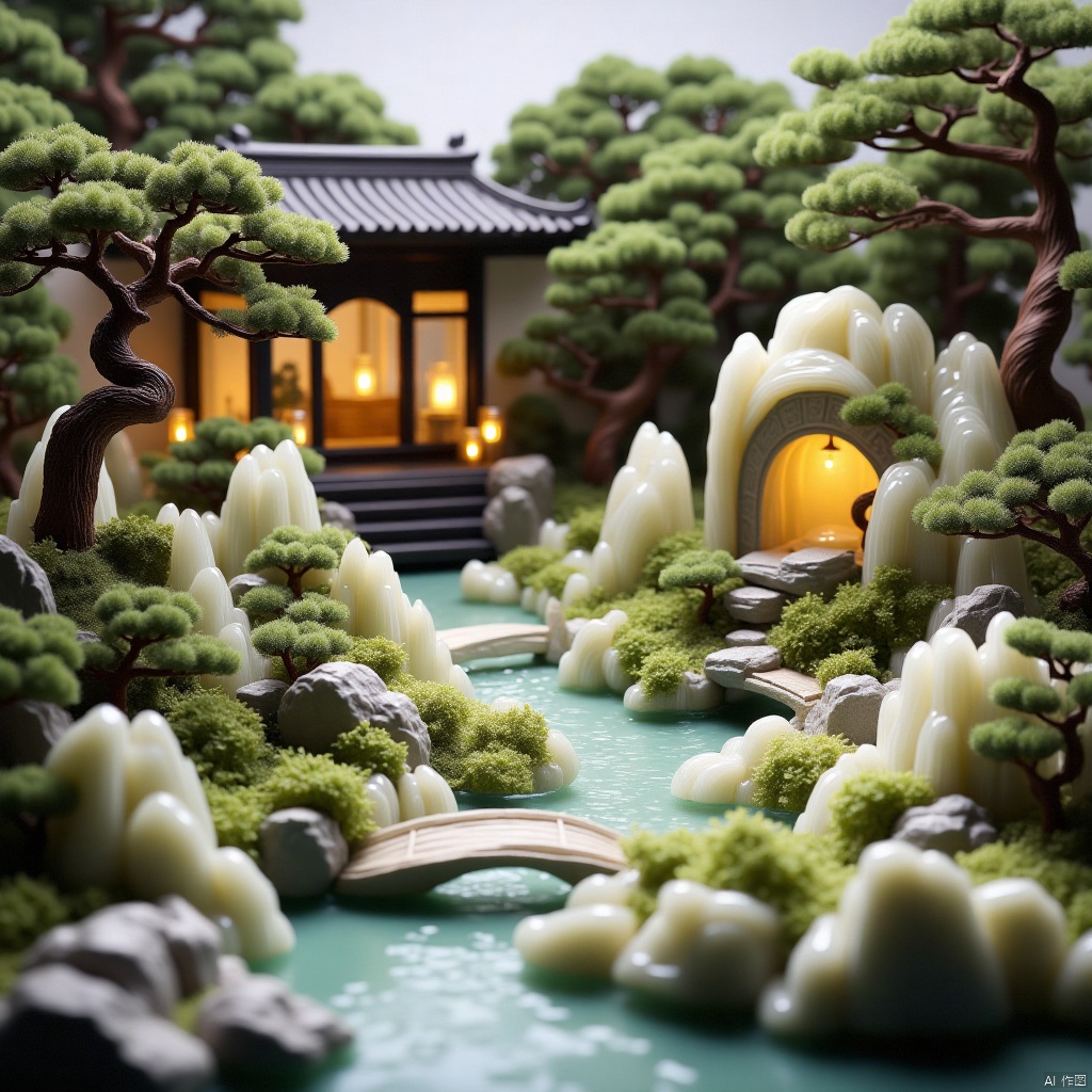 ,A garden adorned with jasper.