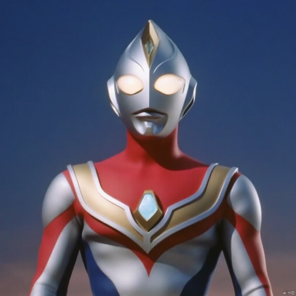 ultraman,silver bodysuit,silver gloves,legwear,gloves,boots,cover,mask,plugsuit,armor,bodysuit,red pattern on body,blue pattern on body,silver tight-fitting,silver footwear,helmet,leather suit,latex,tokusatsu,no humans,science fiction,silver head,hard mask,no smile,no eyes,no nose,solo,silver rubber bodysuit with blue and red line
