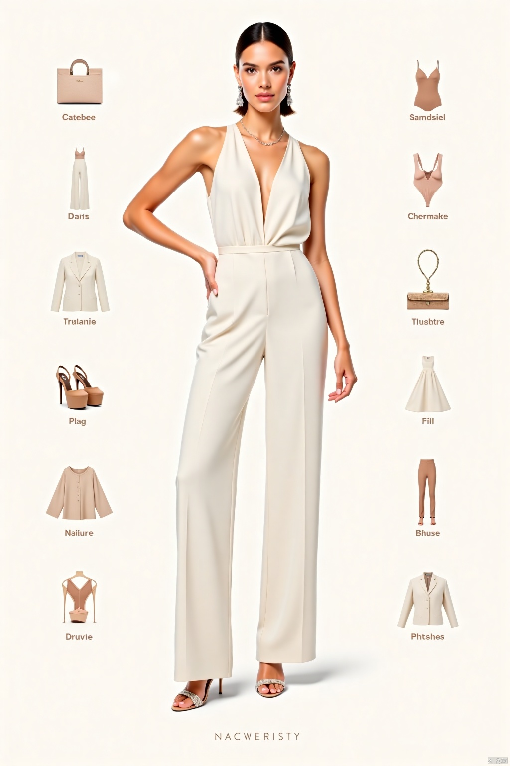 女孩,Classify according to the parts of clothing,refer to the table,design an infographic,background for classification,and classify by the parts of clothing