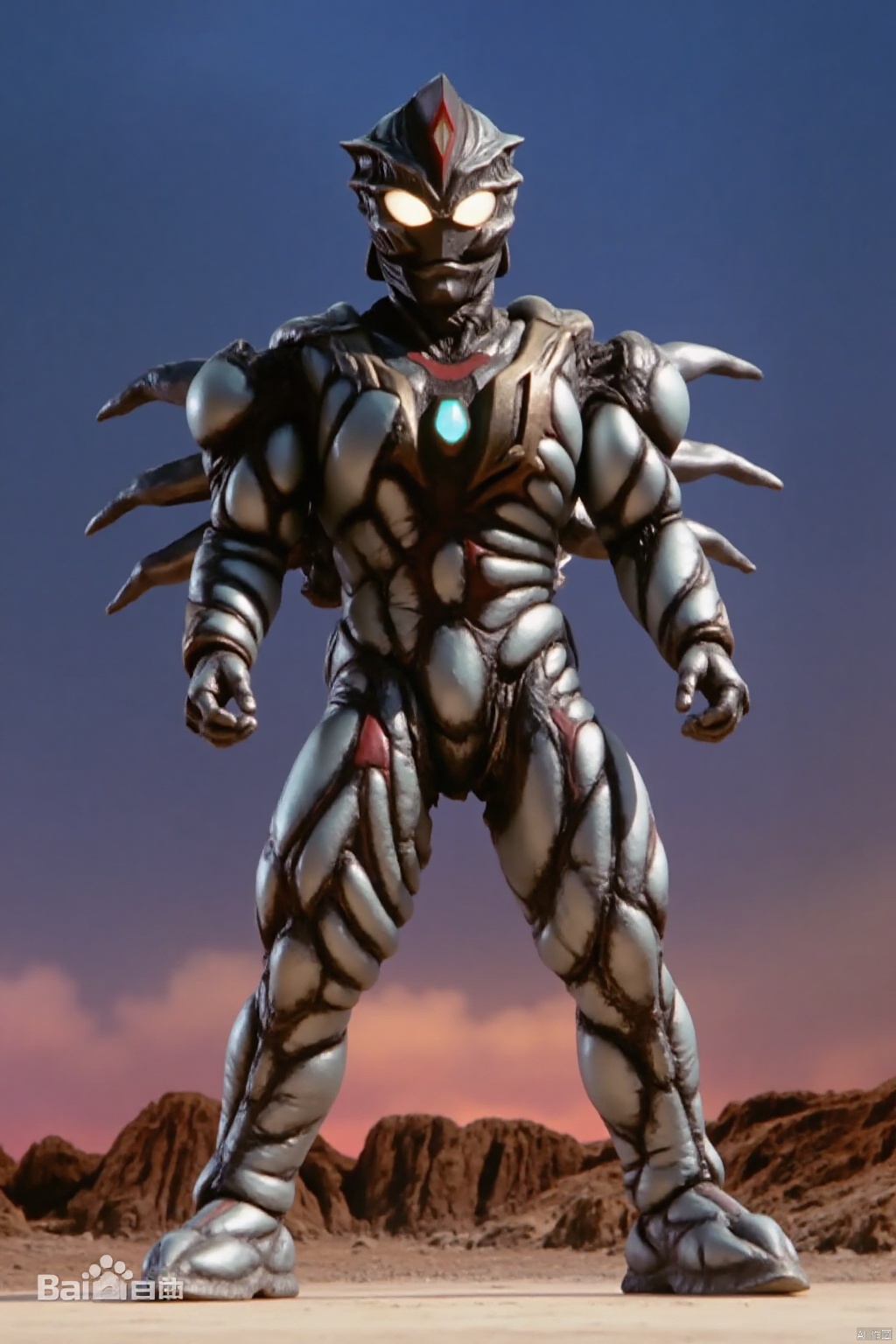 ultraman,wings,gem,muscular,kaijuu,monster,mecha,robot,breastplate,armor,shoulder armor,gauntlets,cover,mask,helmet,armor,solo,weapon,armor