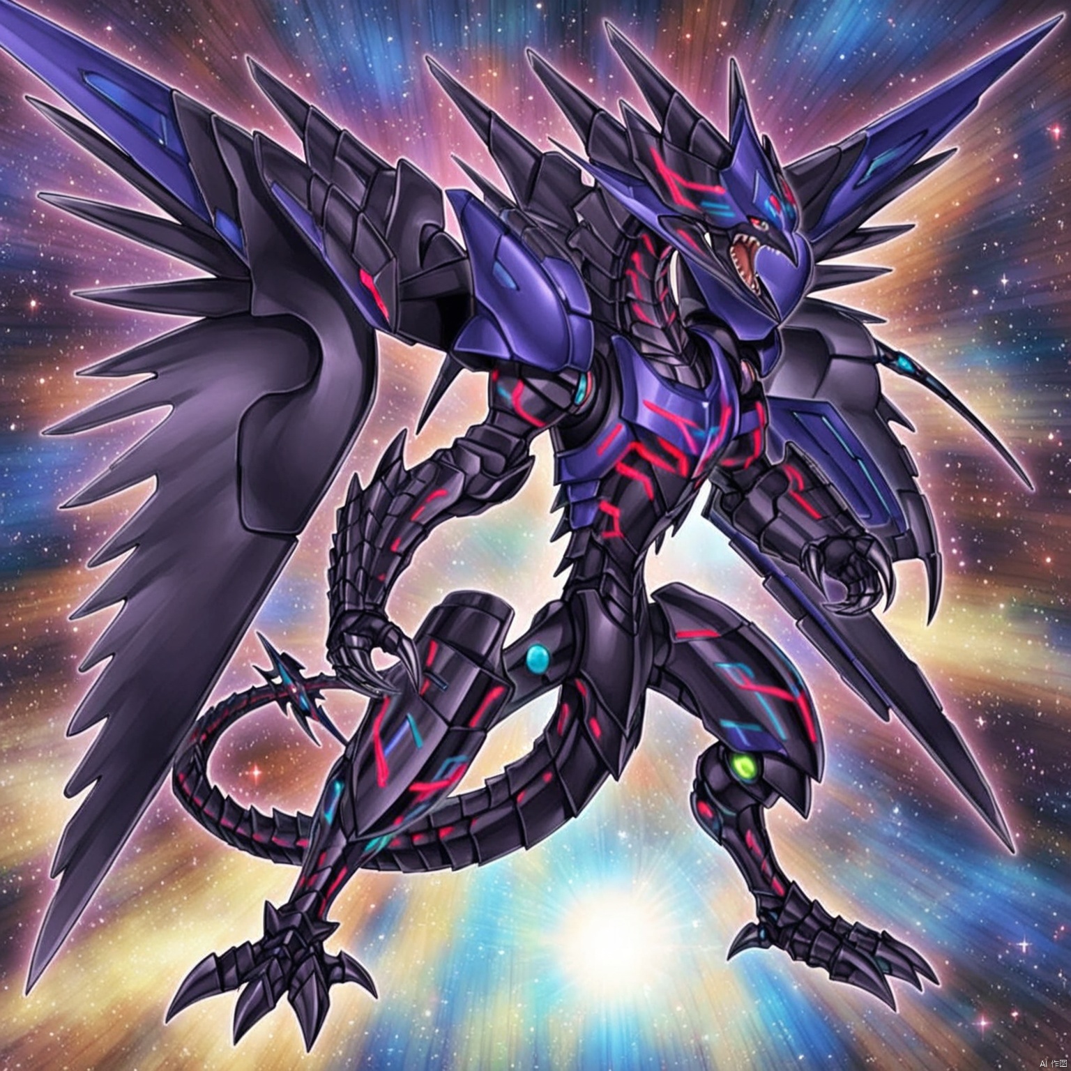 (((1 black dragon))),(((solo))),(galaxy),universe background,black armoured dragon,Sci Fi Armor,galaxy in eyes,light_purple_eyes,cool and stunning,(((full body))),The body contour is slightly shiny,black body,(((huge black wings))),Halduron Brightwing,purple o-wing,black armor,Mech Dragon,masterpiece,bestquality,roaring,sharp claws,onnk,line style,(((no_human))),black mechanical dragon,