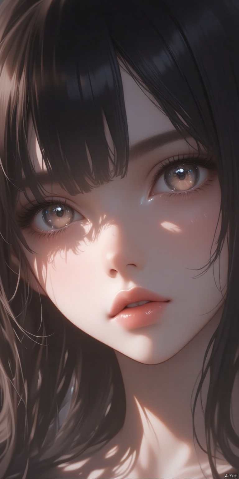 masterpiece:1.2),best quality,high resolution,unity 8k wallpaper,(illustration:1),perfect lighting,extremely detailed CG,finely detail,extremely detailed,soft lighting and shadow,soft yet striking lighting,film grain:1.2,(skin pores:1.2),(detailed skin texture:1),((solo:1.5)),Detailed face,(see-through:1.1),misty,Low Key:1.1,depth of field, (8k, RAW photo, best quality, masterpiece:1.2), (realistic, photo-realistic:1.4), (extremely detailed CG unity 8k wallpaper), (detailed face: 1.4), (beautiful detailed eyes: 1.2),1 girl, black hair, pink lips, very delicate skin, shiny skin, fair skin, bright eyes, with a feeling of first love