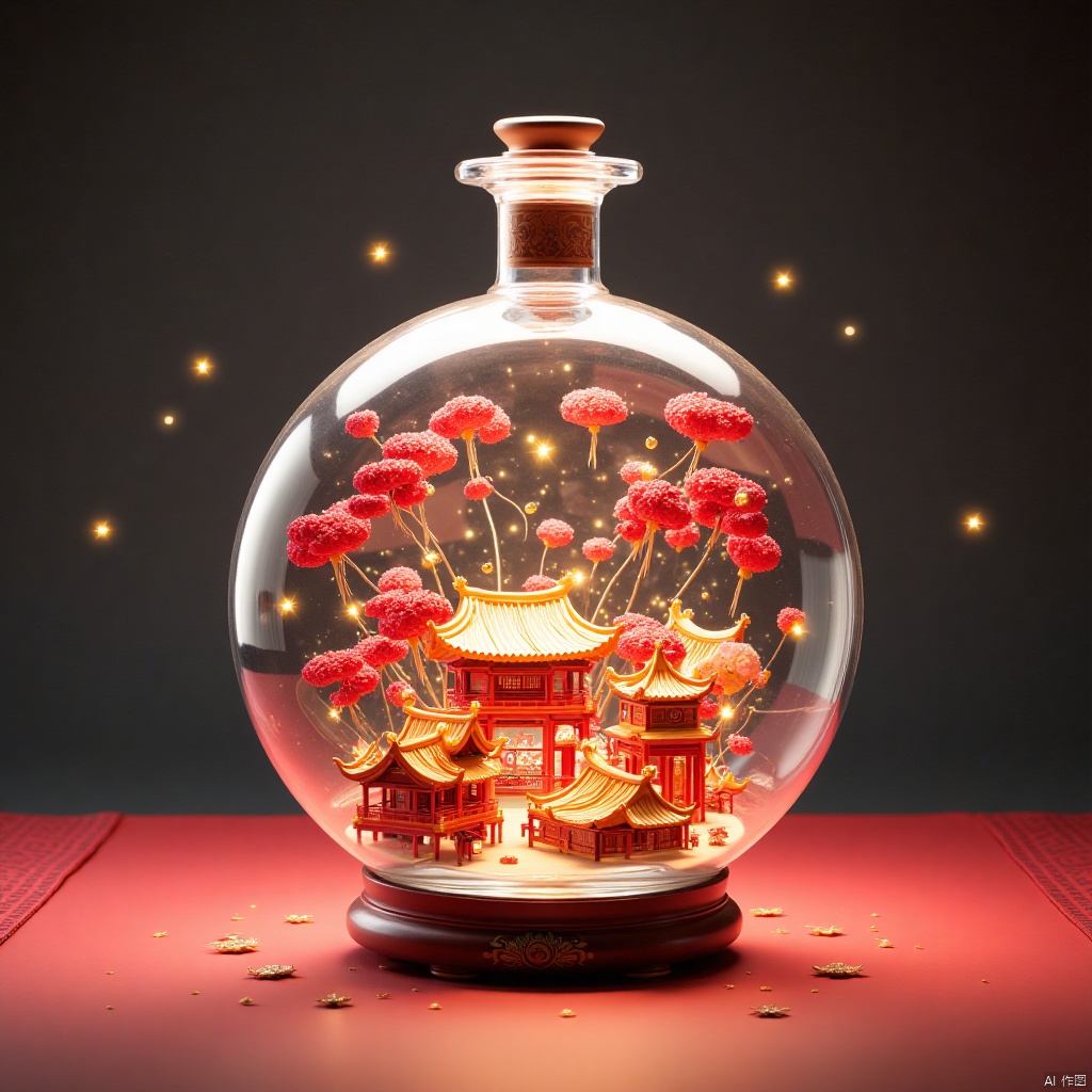 World in a bottle, the atmosphere of Spring Festival reunion