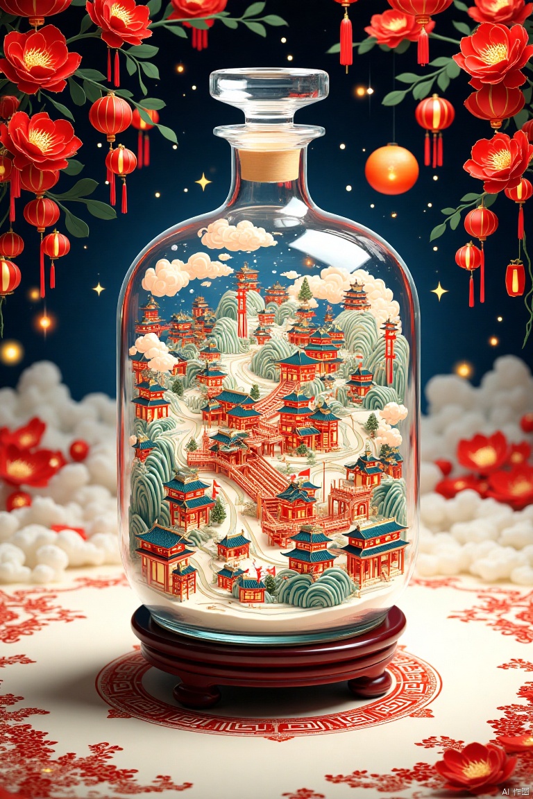 World in a bottle,New Year paintings,年画