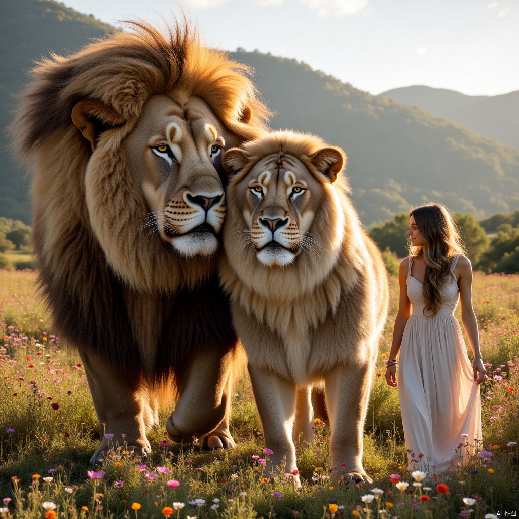 Huge animals and beautiful women,  and beautiful women