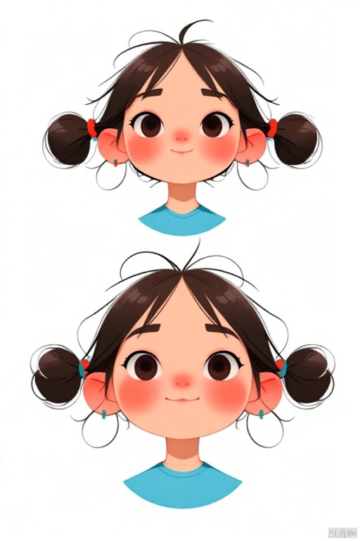 A whimsical illustration, 1girl,Character design,Character Three Views