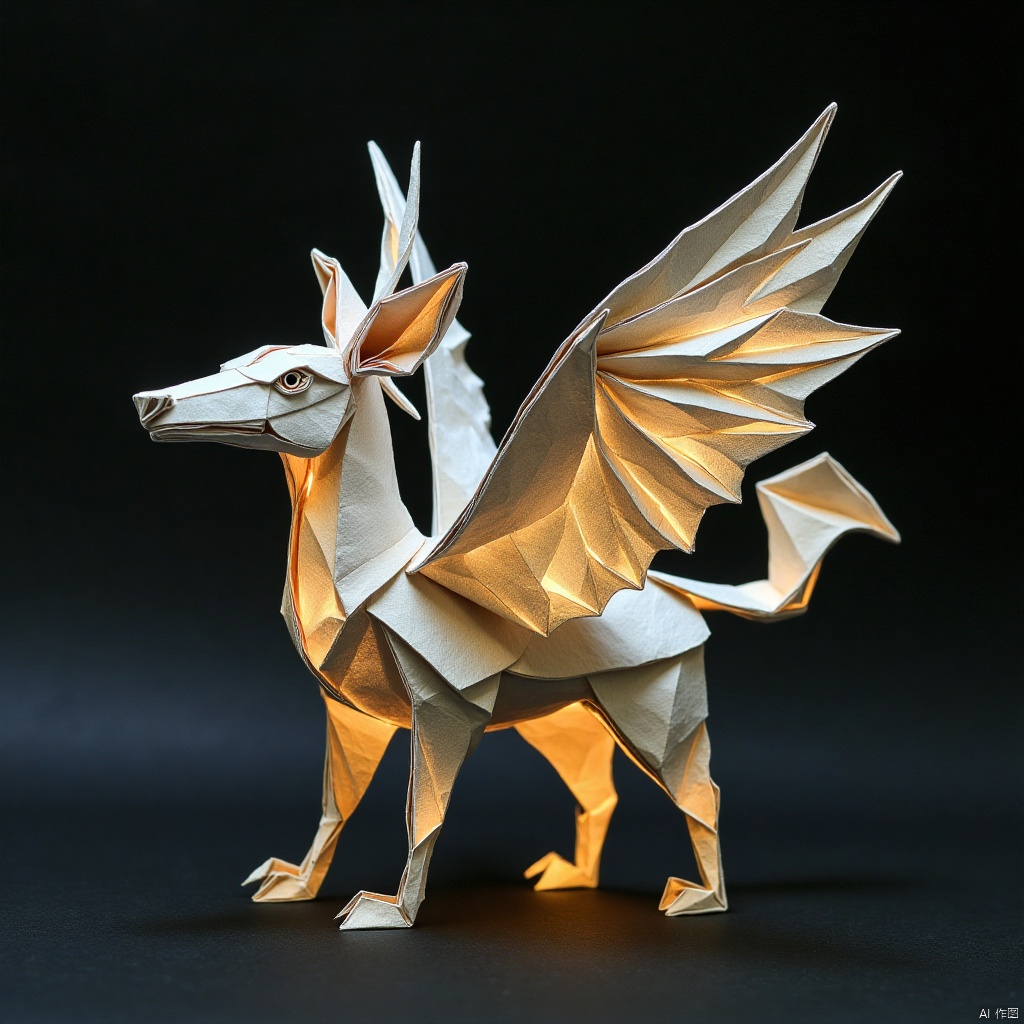 paper folding,Figure composed of light,Light - themed 