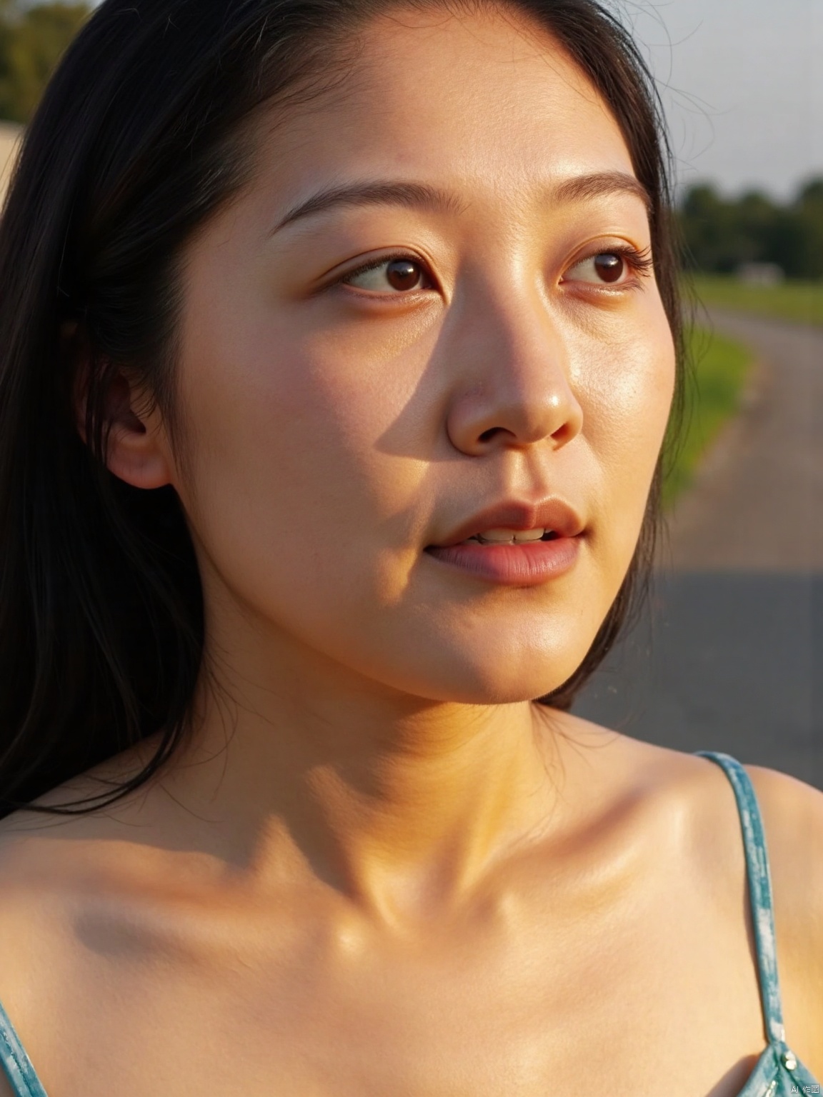 Close-up shot of a sexy woman , Expose the full face, delicate skin,shot with Kodak camera, light and shadow effects
