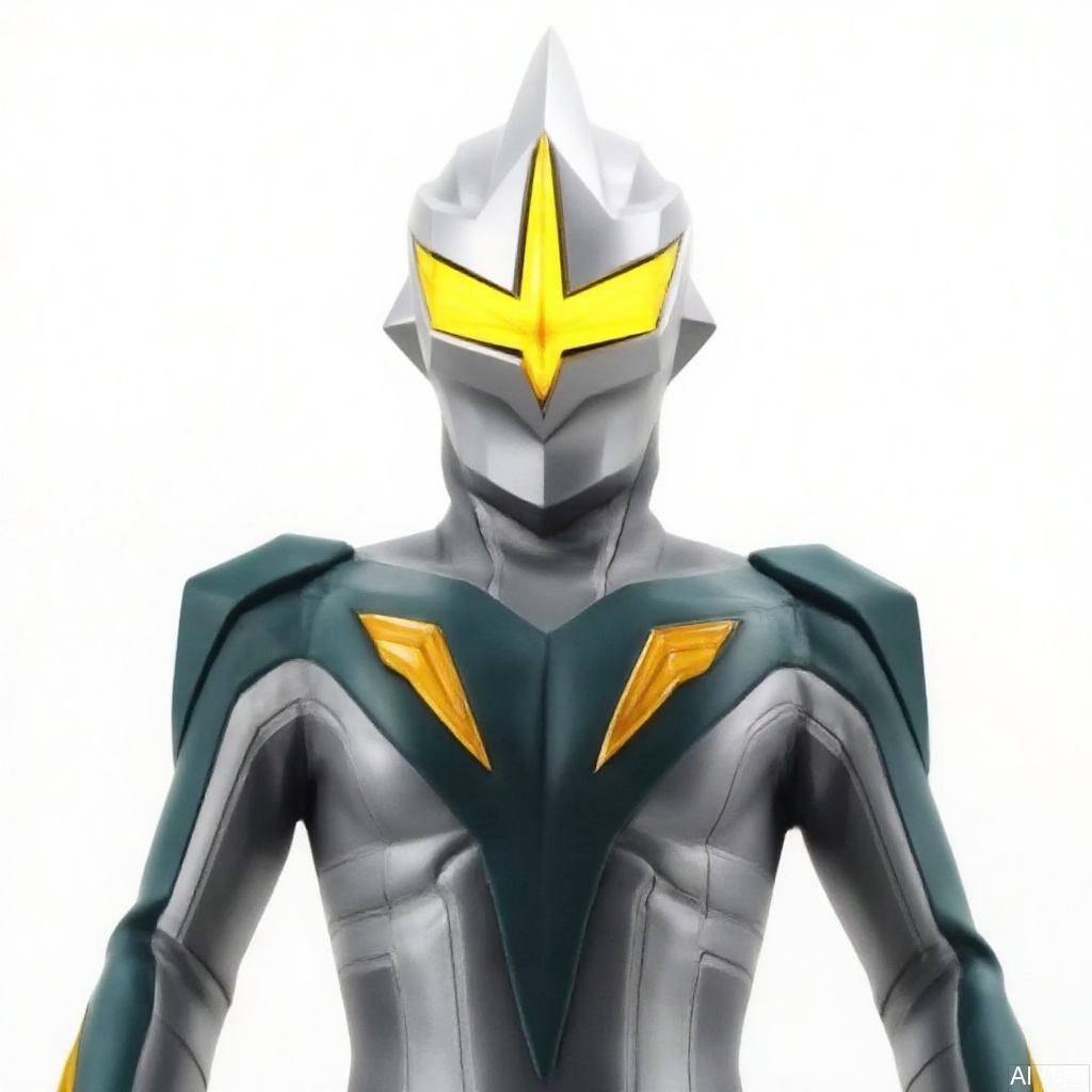 masterpiece, best quality,solo,(white background:1.2),simple background,
looking at viewer,Mirrorknight,ultraman,silver bodysuit,silver gloves,legwear,gloves,boots,cover,mask,plugsuit,armor,bodysuit,green pattern on body,silver tight-fitting,silver footwear,helmet,leather suit,latex,tokusatsu,no humans,science fiction,silver head,hard mask,no smile,no eyes,no nose,silver rubber bodysuit with green line