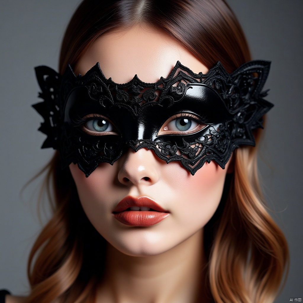 lhigh quality,black lace_mask 